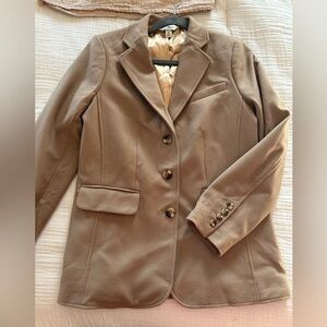 L.L. Bean Woman’s Camel Wool Cashmere Blazer New